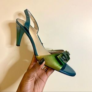 Liz Claiborne Teal Patent Leather Heels